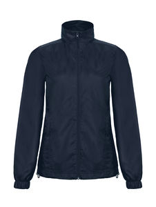 Veste personnalisée femme manches longues avec capuche | ID.601 women Midseason Windbreaker Navy