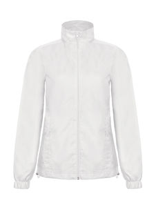 Veste personnalisée femme manches longues avec capuche | ID.601 women Midseason Windbreaker White