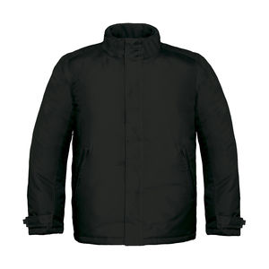 Veste publicitaire homme avec capuche | Real+ men Heavy Weight Jacket Black