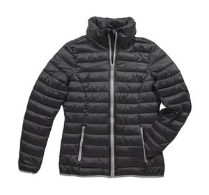 Veste publicitaire femme manches longues avec capuche | Active Padded Jacket Women Black Opal