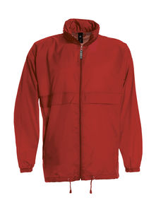 Veste personnalisée homme avec capuche | Sirocco Windbreaker Red