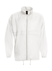 Veste personnalisée homme avec capuche | Sirocco Windbreaker White