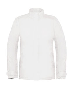 Veste chaude publicitaire femme avec capuche | Real+ women Heavy Weight Jacket White