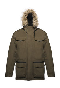 Veste publicitaire unisexe manches longues avec capuche | Ardwick Waterproof Dark Khaki 1